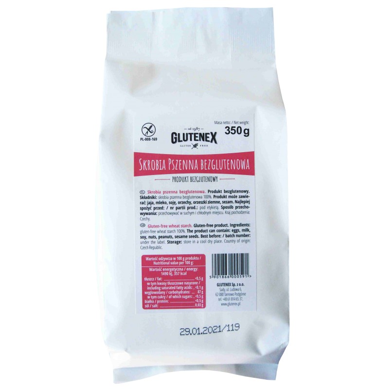 Skrobia pszenna - Produkty Bezglutenowe - Glutenex